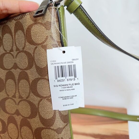 NWT Coach Rowan File Crossbody Bag In Signature Canvas‎ - Picture 5 of 8